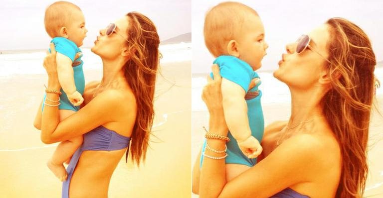 Alessandra Ambrosio com o filho, Noah Phoenix - Reprodução/ Facebook