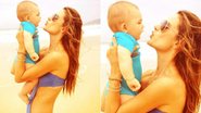 Alessandra Ambrosio com o filho, Noah Phoenix - Reprodução/ Facebook