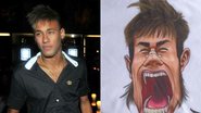 Neymar recebe homenagem em caricatura - Cassiano de Souza/Reprodução Instagram