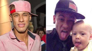 Neymar e o pequeno Davi Lucca se divertem fazendo fotos - Reprodução / Instagram