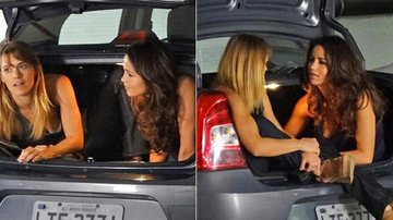 Nanda Costa e Carolina Dieckmann gravam em porta-malas de carro - Salve Jorge / TV Globo