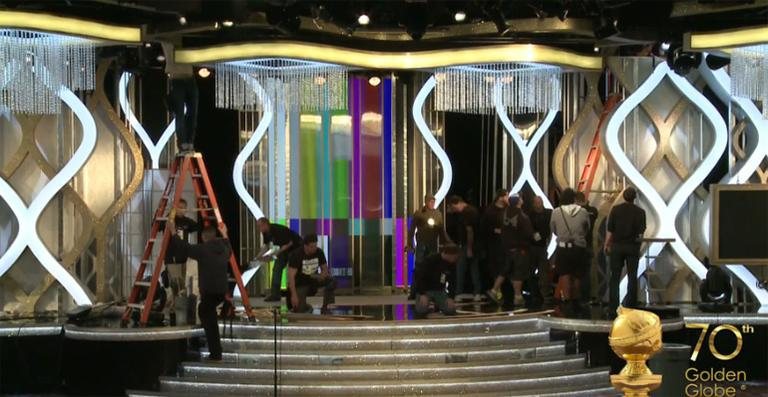 O palco do Globo de Ouro 2013 - Reprodução