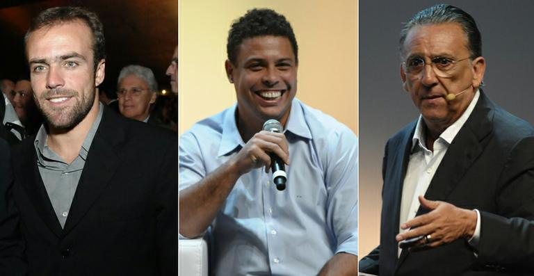 Roger, Ronaldo e Galvão Bueno - Francisco Cepeda / AgNews