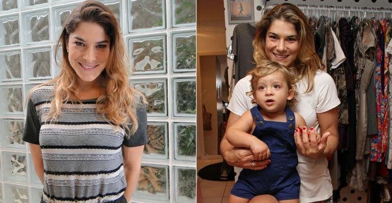Priscila Fantin com o filho, Romeo - Divulgação/ Rede Globo e Daniel Delmiro/ AgNews