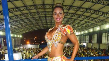 Milena Nogueira, musa de Diogo Nogueira, é madrinha de bateria da escola de samba, SP. - -