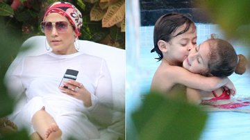 Jennifer Lopez com os filhos gêmeos Max e Emme - Splash News splashnews.com