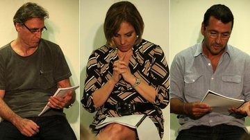 Herson Capri, Heloísa Périssé e Marcos Palmeira durante leitura da peça 'Aquário' - Graça Paes/Foto Rio News