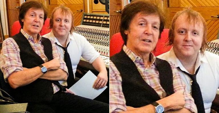 Paul McCartney se junta ao filho James em estúdio de gravação e registra momento - Reprodução/Twitter