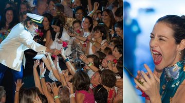 Luana Piovani vibra ao receber rosa de Roberto Carlos - Samuel Chaves
