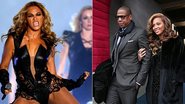 Beyoncé durante o Super Bowl e na posse de Barack Obama - Getty Images