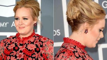 Adele e sua tatuagem, que seria uma homenagem ao filho, Angelo - Getty Images