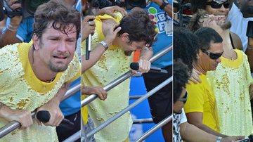 Saulo Fernandes chora no último dia de carnaval com a banda Eva - Sandro Honorato / AgFPontes / Divulgação