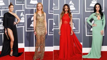 Jennifer Lopez, de Anthony Vaccarello. Nicole Kidman, de Vera Wang.  Rihanna, de Azzedine Alaïa. Katy Perry, de Gucci. - Reuters