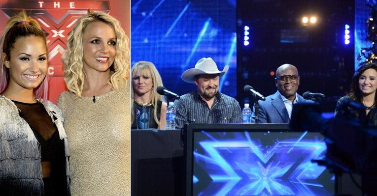 Demi Lovato e Britney Spears como juradas do 'X Factor' - Getty Images