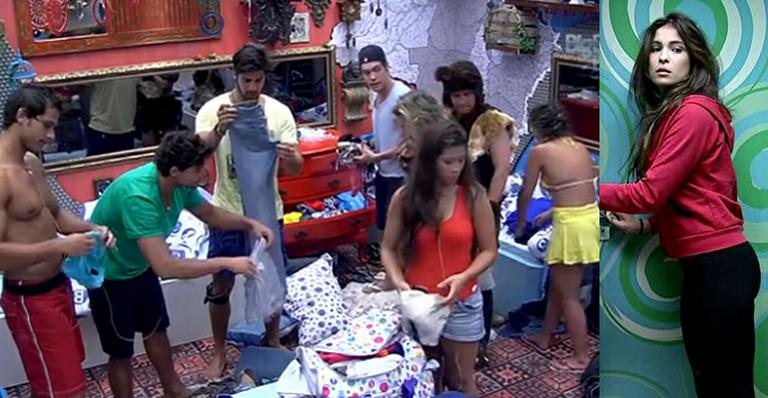 Brothers fazem as malas de Kamilla - Reprodução/TV Globo