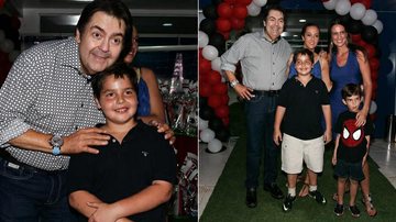 Faustão com o filho João Guilherme e com a família - Manuela Scarpa / Foto Rio News