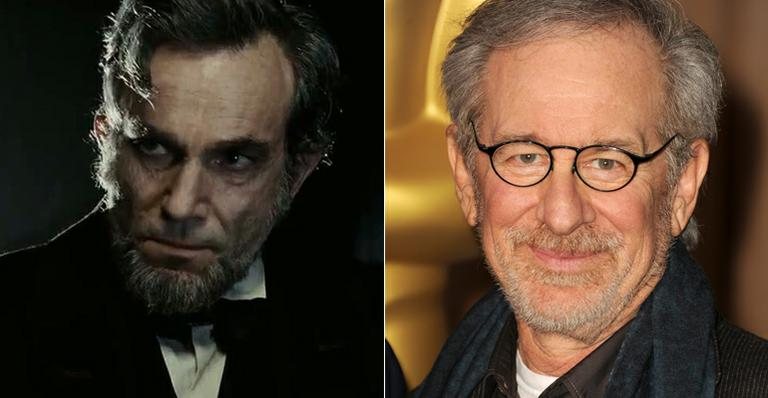 Daniel Day-Lewis e Steven Spielberg, protagonista e diretor de 'Lincoln', respectivamente - Reprodução e Getty Images