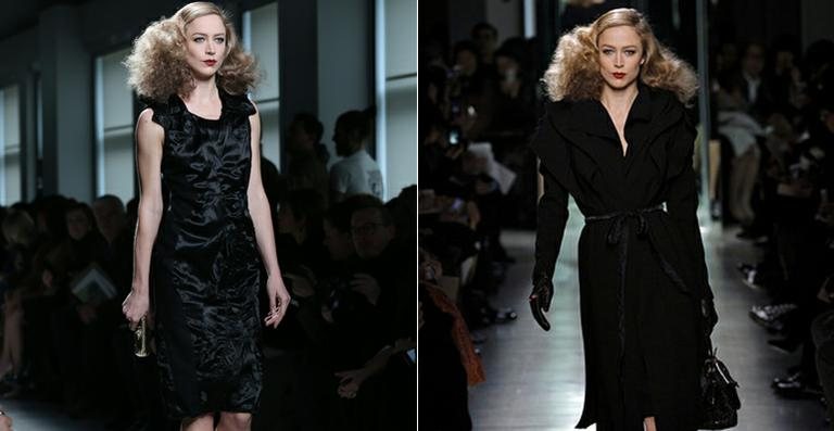 Raquel Zimmermann na Semana de Moda de Milão - Getty Images; Divulgação