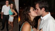 Amanda Richter recebe o carinho do namorado Max Fercondini em sua festa de aniversário - Anderson Borde / AgNews