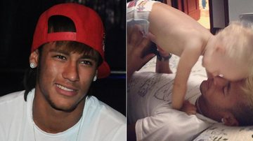 Neymar se diverte com o filho Davi Lucca - Francisco Cepeda / AgNews - Reprodução / Instagram