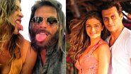 Grazi Massafera e Henri Castelli brincam nos bastidores de 'Flor do Caribe' - Reprodução / Instagram; TV Globo