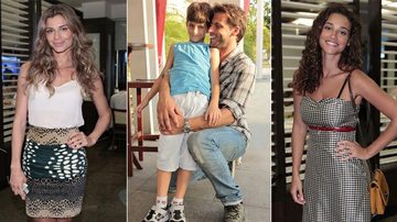 Grazi Massafera, Henri Castelli com o filho e Débora Nascimento - Reprodução / TV Globo