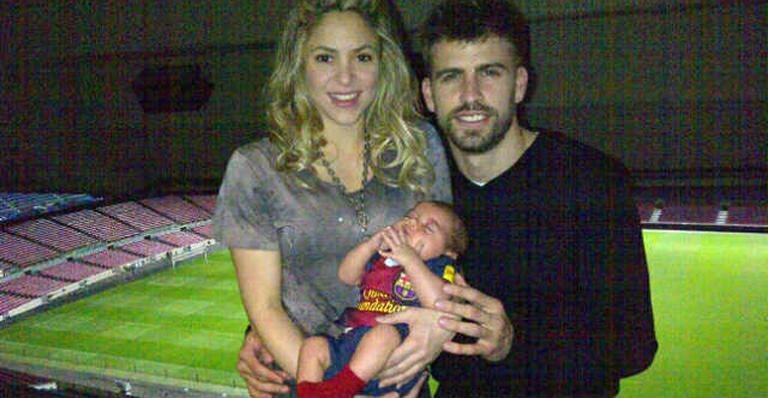 Shakira leva Milan a jogo de Gerard Piqué - Reprodução/Twitter