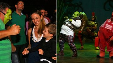 Léo Jaime leva a família para conferir a peça de teatro 'Shrek' - Marcello Sá Barreto/AgNews