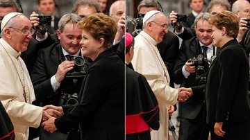 Presidente Dilma Rousseff cumprimenta Papa Francisco no Vaticano - Roberto Stuckert Filho / PR