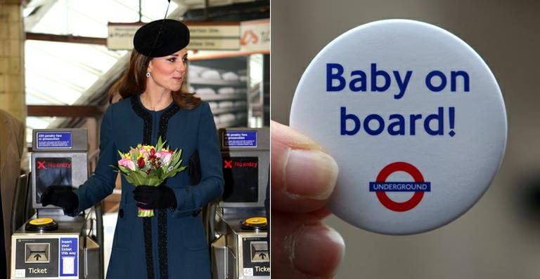 Kate Middleton durante visita ao metrô londrino e o bottom que ela ganhou - Getty Images