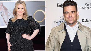 Adele já teria concordado em gravar um dueto com Robbie Williams para o próximo álbum do cantor - Getty Images