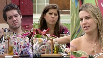 Nasser almoça com Andressa e Fernanda no último dia do 'BBB13' - TV Globo/Divulgação