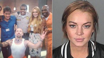 Lindsay Lohan posa com elenco de 'Anger Management' - Reprodução / Instagram/ Getty Images