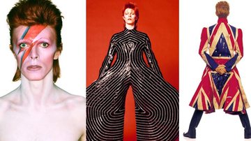 Exposição sobre David Bowie, em Londres, reúne mais de 300 itens, como figurinos de shows, fotografias, capas de discos e vídeos inéditos - Foto-Montagem