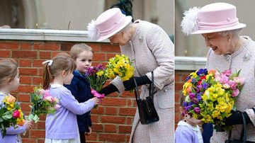 Rainha Elizabeth ganha flores de crianças em domingo de Páscoa - Reuters