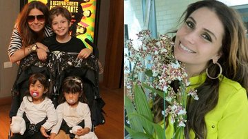 Giovanna Antonelli e os filhos, Pietro, Sofia e Antônia - AgNews e Reprodução/ Mais Você