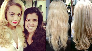 Rita Ora e Cris Dios, do salão Laces and Hair. O antes e o depois do cabelo de Rita Ora - Reprodução / Instagram