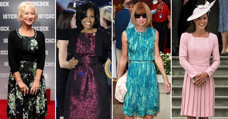 Helen Mirren, Michelle Obama, Anna Wintour e Kate Middleton mostram estilo ao repetir looks - Foto-Montagem/Getty Images