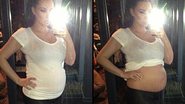 Kim Kardashian admira barriguinha e posta foto - Reprodução/Instagram