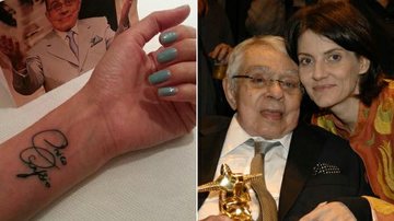 Malga Di Paula faz tatuagem para Chico Anysio - Reprodução / Twitter/ Agnews
