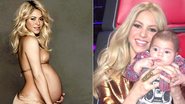 Shakira com o filho Milan - Fotomontagem