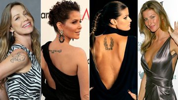 Tatuagem: Luana Piovani, Deborah Secco, Isabeli Fontana e Gisele Bündchen - Arquivo CARAS