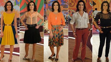 Os looks de Fátima Bernardes no programa 'Encontro' - Reprodução / TV Globo