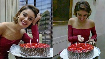 Sophie Charlotte festeja o seu aniversário no estúdio de 'Sangue Bom' - Reprodução / TV Globo