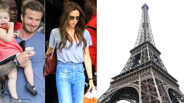 David e Victoria Beckham levam os filhos à Torre Eiffel, em Paris - Grosby Group