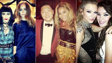 Madonna e Stella McCartney; Psy e Beyoncé; Taylor Swift e Hailee Steinfeld - Instagram/Reprodução