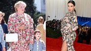Robin Williams brinca o look de Kim Kardashian, o qual é parecido com o que o ator usou em 'Uma Babá Quase Perfeita' - Fotomontagem