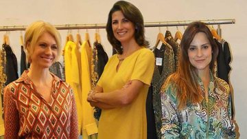 A bela apresentadora da RedeTV! Laura Wie, a atriz Jacqueline Dalabona e a jovem estrela da Mix TV Heide Guimarães conferem coleção de roupas, na capital paulist - -