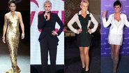 O guarda-roupa de Xuxa tem opções que circulam no ambiente de trabalho e em festas glamourosas. Confira! - Foto-montagem