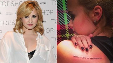 Demi Lovato mostra sua nova tatuagem no Twitter - Fotomontagem